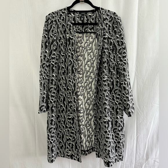 Alfani Women's A-Line Gray Animal Print Jacket Size XL - Picture 2 of 7
